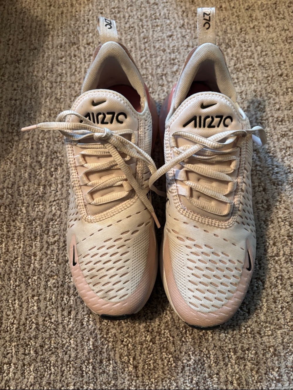 Nike Women’s Air Max 270 React Sneakers - White/Pale Pink
